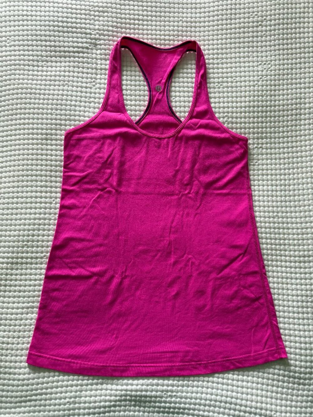 Cool Racerback tank - Raspberry Glo Light/Black Swan